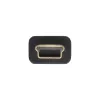 InLine USB 2.0 Flachkabel USB Typ A Stecker / Mini-B Stecker 5polig schwarz/gold 0,3m