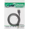 InLine USB 2.0 Flachkabel USB Typ A Stecker / Mini-B Stecker 5polig schwarz/gold 0,3m