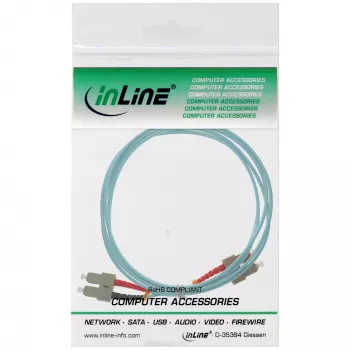 LWL Duplex Kabel SC/SC InLine 83501O 1m OM3 50/125µm