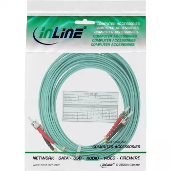 Glasfaser-Duplex-Kabel ST/ST InLine 81502O 50/125µm OM3 2m