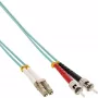 InLine Glasfaser-Duplexkabel LC/ST 50/125µm OM3 1m