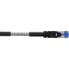 InLine Patchkabel armiert, U/FTP, Cat.6A, Schwarz, 3m