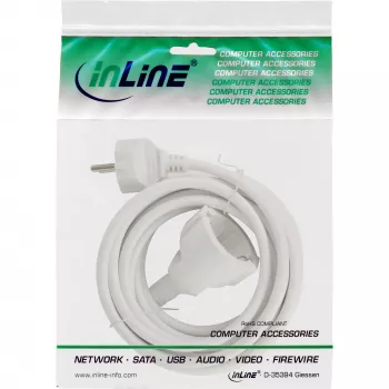 InLine Stromverlängerungskabel InLine 16402W 2m weiß