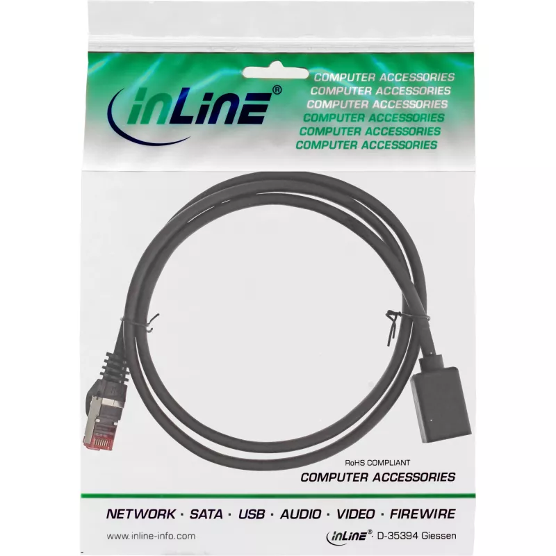 InLine Patchkabel-Verlängerung, S/FTP (PiMf), Cat.6, halogenfrei, 5 m