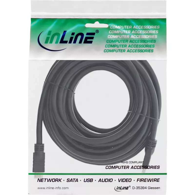 InLine HiD High Speed HDMI-Kabel mit Ethernet, 4K2K, M/M, vergoldete Kontakte, 5 m
