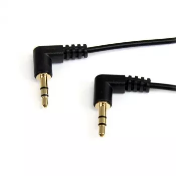StarTech.com 30 cm schlank 3,5 mm abgewinkelter Stereo-Audiokabel - M/M