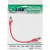 InLine Patchkabel, S/FTP (PiMf), Cat.8.1, 2000MHz, halogenfrei, rot, 0,25m
