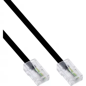 InLine ISDN-Kabel RJ45 Stecker Stecker 8P8C 20m Schwarz