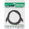 InLine USB 2.0 Kabel Typ A Stecker / Typ B Stecker, Schwarz, Vergoldet, 0,5 m (34505S)