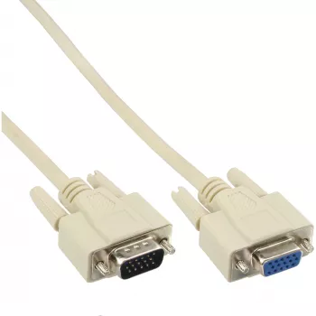 VGA-Kabel InLine 17737 15HD Stecker Buchse beige 1m