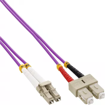 Glasfaser-Duplexkabel InLine 88645P 50/125µm OM4 5m
