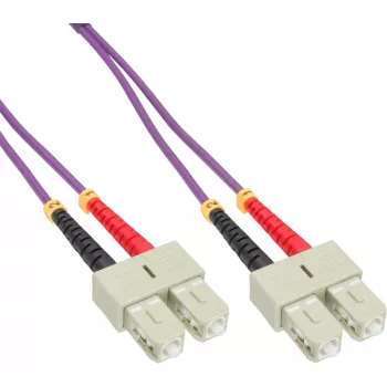 Glasfaser-Duplex-Kabel SC/SC InLine 83502P 50/125µm OM4 2m