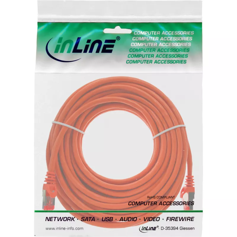 InLine Patchkabel S/FTP PiMF Cat.6 250MHz PVC Kupfer orange 7,5m