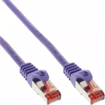 InLine Patchkabel S/FTP PiMF Cat.6 250MHz PVC Kupfer lila 0,3m