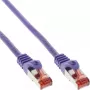 InLine Patchkabel S/FTP PiMF Cat.6 250MHz PVC Kupfer lila 0,3m