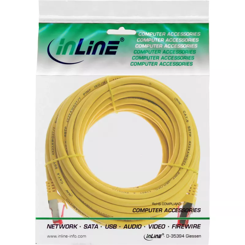 InLine Patchkabel S/FTP PiMF Cat.6 250MHz PVC Kupfer gelb 7,5 m