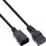 InLine Power-Adapterkabel, IEC-60320 C14 auf C19, 3x1,5mm², max. 10A, 0,5m