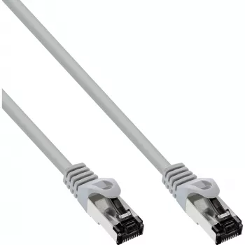 InLine Patchkabel, S/FTP (PiMf), Cat.8.1, 2000 MHz, halogenfrei, grau, 0,5 m