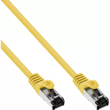 InLine Patchkabel, S/FTP (PiMf), Cat.8.1, 2000MHz, halogenfrei, gelb, 0,5m