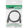 InLine USB 2.0 Mini-Kabel, Typ A Stecker / Mini-B Stecker (5-polig), schwarz/gold, 5 m