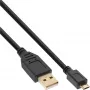 InLine Micro-USB-2.0-Kabel USB Typ A Stecker / Micro-B Stecker, schwarz, 3 m