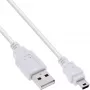 InLine USB 2.0 Mini-Kabel, Typ-A-Stecker/Mini-B-Stecker (5-polig), weiß, 1 m