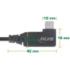 InLine USB4 Kabel, USB-C, einseitig abgewinkelt, PD 240W, 8K60Hz, TPE, schwarz, 1,5 m