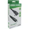 InLine USB4 Kabel, USB-C, einseitig abgewinkelt, PD 240W, 8K60Hz, TPE, schwarz, 1,5 m