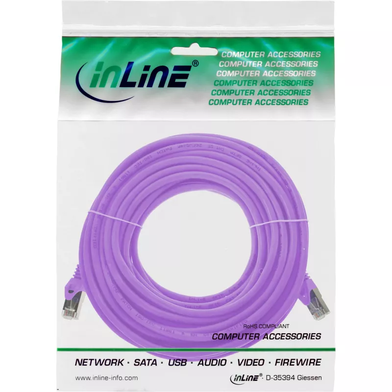 InLine Patchkabel SF/UTP Cat.5e lila 10 m