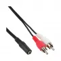 Audiokabel 2x Cinch-Stecker / 3,5 mm Stereo-Kupplung 0,2 m InLine 89940L