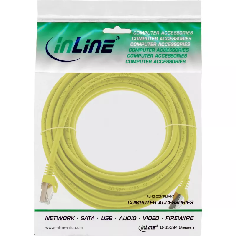 InLine Patchkabel SF/UTP Cat.5e gelb 7,5m