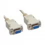 InLine Nullmodem-Kabel, DB9 Buchse/Buchse, geclipst, beige, 3 m