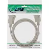 InLine Nullmodem-Kabel, DB9 Buchse/Buchse, geclipst, beige, 3 m