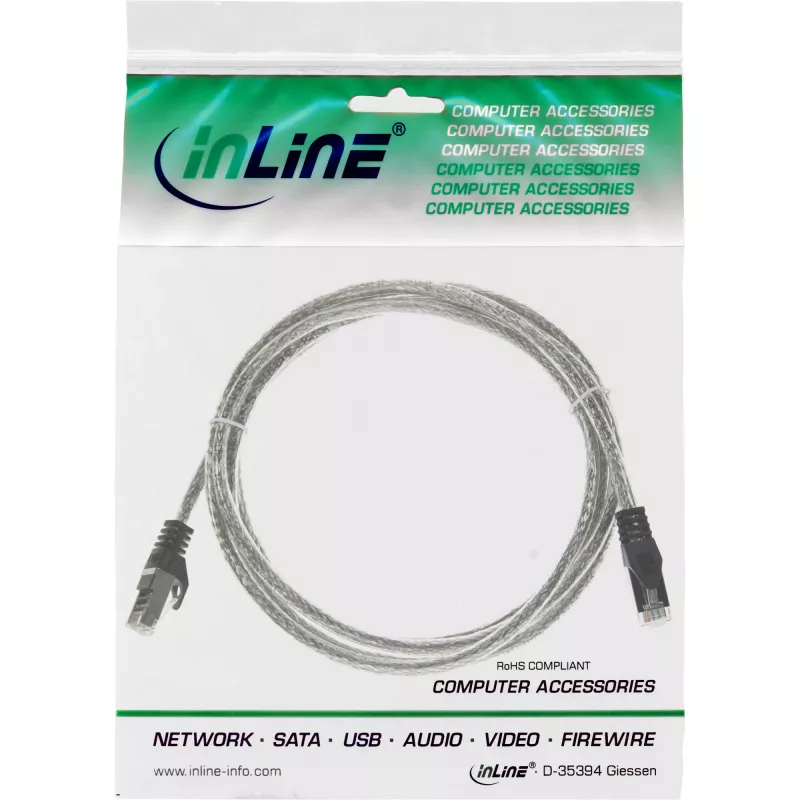 InLine Patchkabel SF/UTP Cat.5e transparent 2m