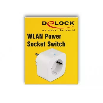 DeLOCK 11826 WLAN Smart Plug Switch (Tasmota, MQTT), Weiß