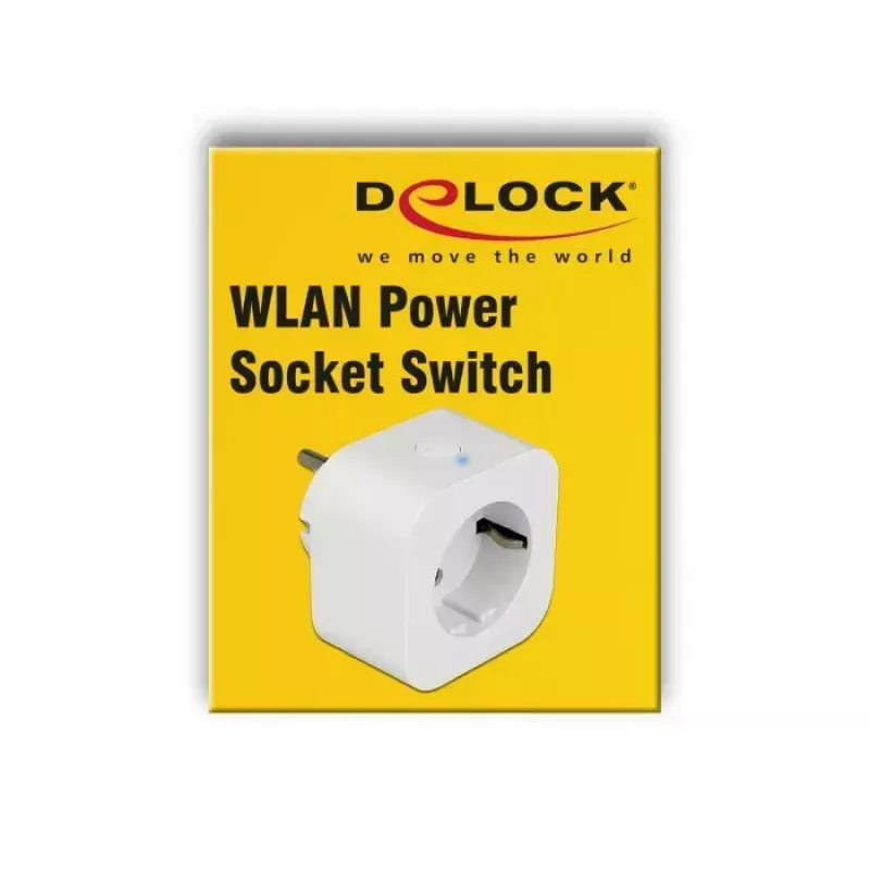 DeLOCK 11826 WLAN Smart Plug Switch (Tasmota, MQTT), Weiß
