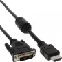 InLine HDMI-DVI Kabel 19 Pin Stecker / 18+1 Stecker + Ferritkern schwarz 1,8 m