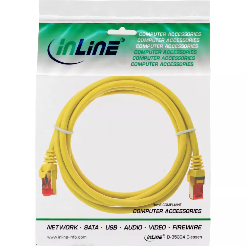 InLine Patchkabel S/FTP PiMF Cat.6 250MHz PVC CCA gelb 1,5m