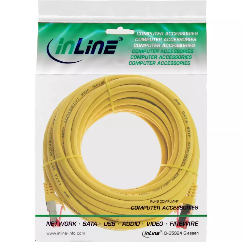 InLine Patchkabel S/FTP PiMF Cat.6 250MHz PVC CCA gelb 7,5m