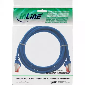 InLine Patchkabel S/FTP PiMF Cat.6 250MHz PVC CCA blau 1m