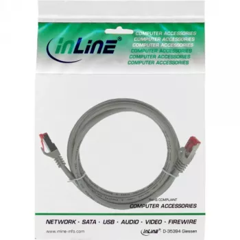 InLine Patchkabel S/FTP PiMF Cat.6 250MHz PVC CCA grau 0,3m
