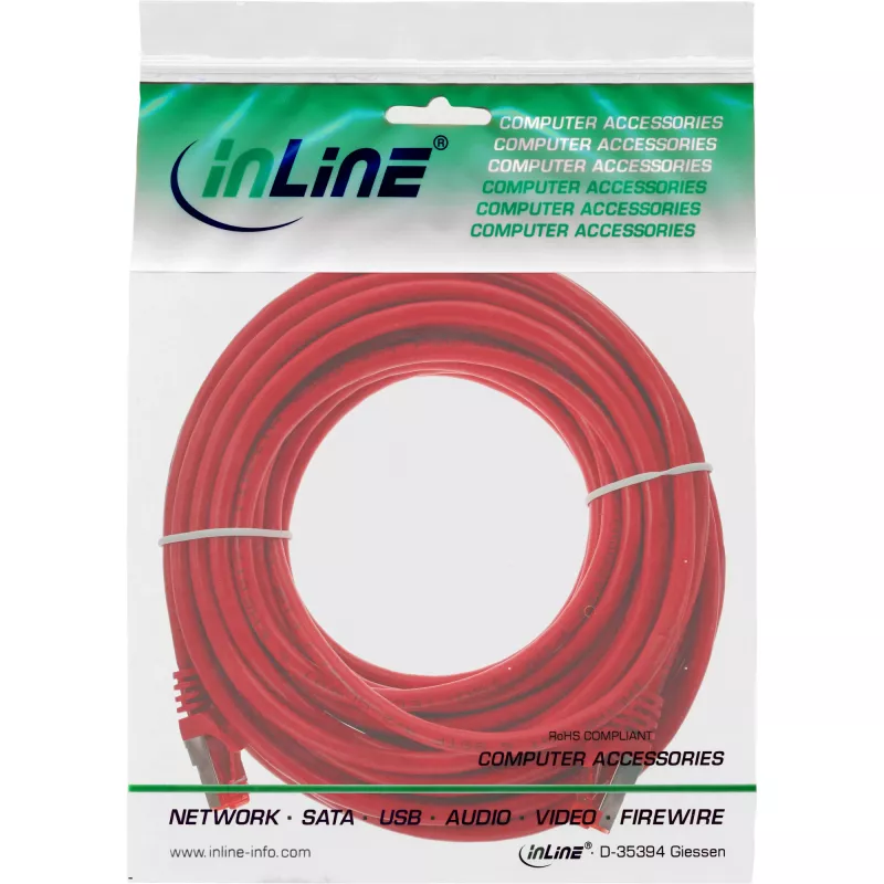InLine Patchkabel S/FTP PiMF Cat.6 250MHz PVC CCA rot 5m