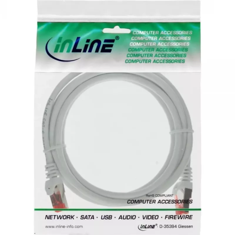 InLine Patchkabel S/FTP PiMF Cat.6 250MHz PVC CCA weiß 1,5m