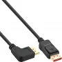 InLine DisplayPort 1.4 Kabel, 8K4K, links abgewinkelt, schwarz/gold, 5m