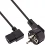 InLine 45 Stück Bulk-Pack Netzkabel Typ F abgewinkelt C13 links abgewinkelt schwarz 1 m