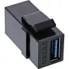 InLine USB 3.1 Snap-In-Modul, USB-A-Buchse/Buchse, schwarzes Gehäuse