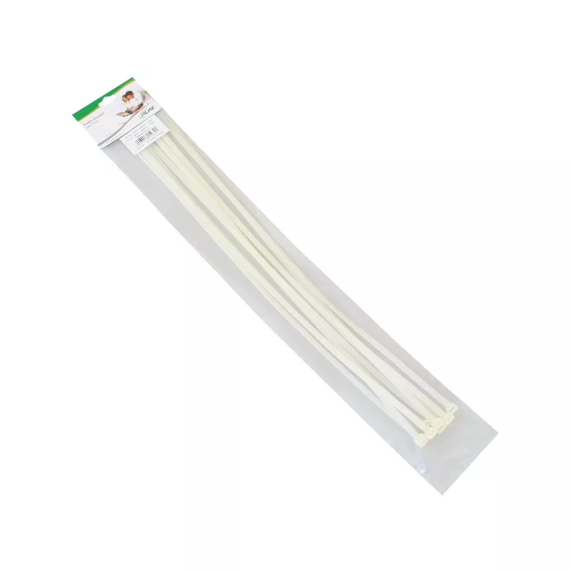 InLine 59964Z Kabelbinder, 650 x 9 mm, Nylon PA 6.6, Zugkraft 79,4 kg, -20 bis +85 °C, natur, 10 Stück