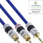 InLine Audio Kabel Premium 2x Cinch-Stecker / 3,5 mm Klinkenstecker vergoldet 25 m