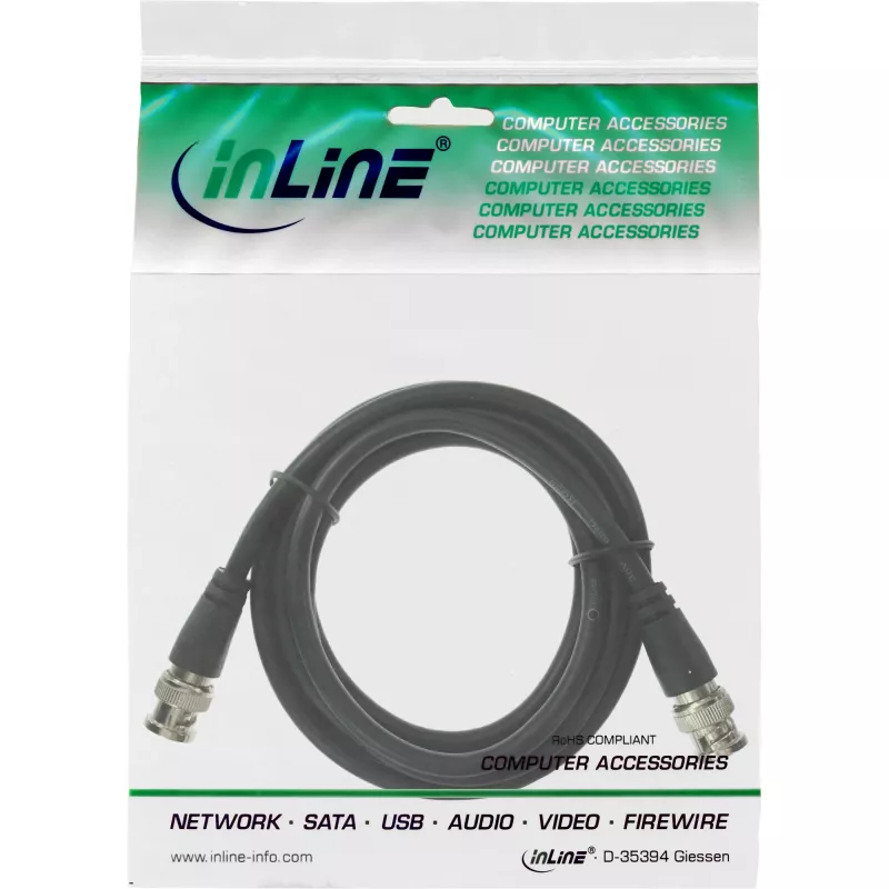 BNC Videokabel RG59 75 Ohm 2 m InLine 10802