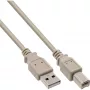 USB 2.0 Kabel Typ A Stecker / B Stecker grau 3m InLine 34535L
